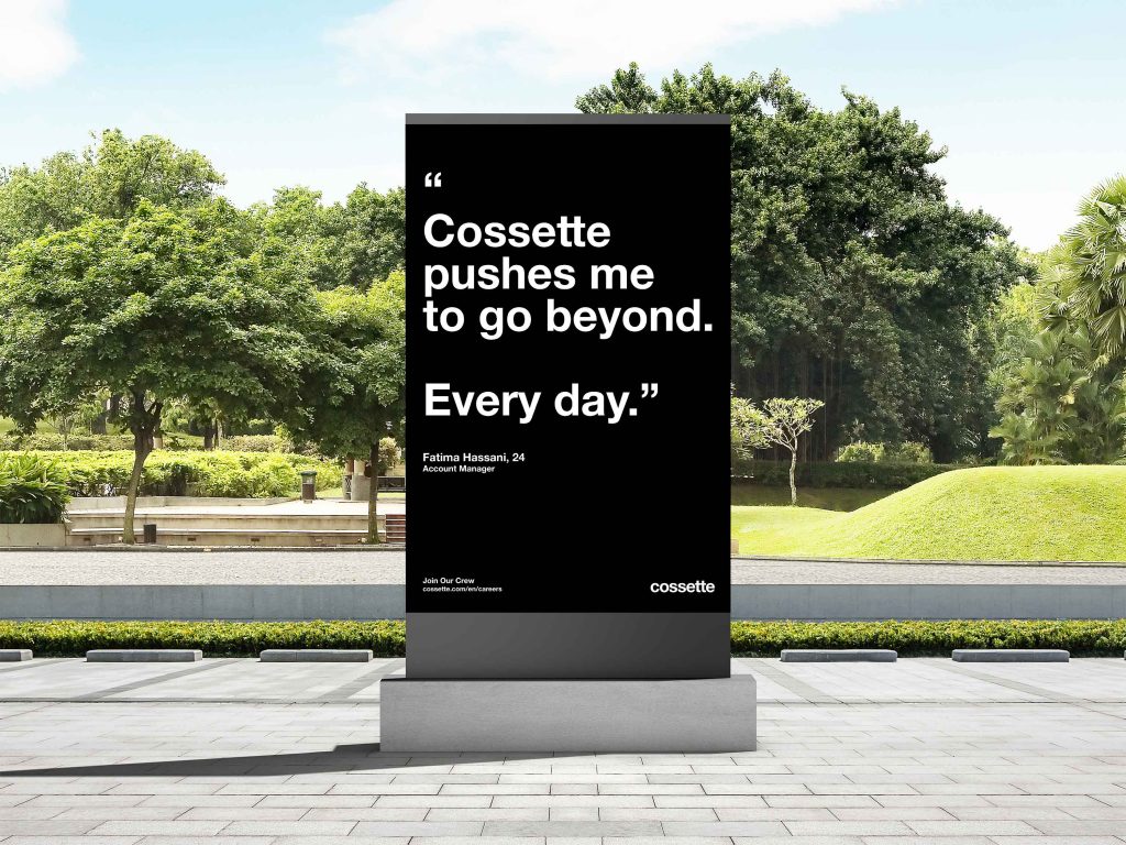 Poster mockup in outdoor setting